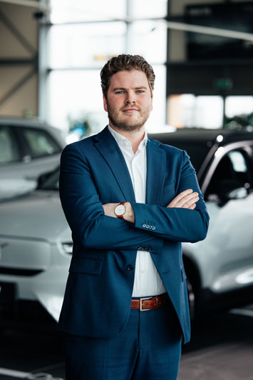 werknemer voor de auto